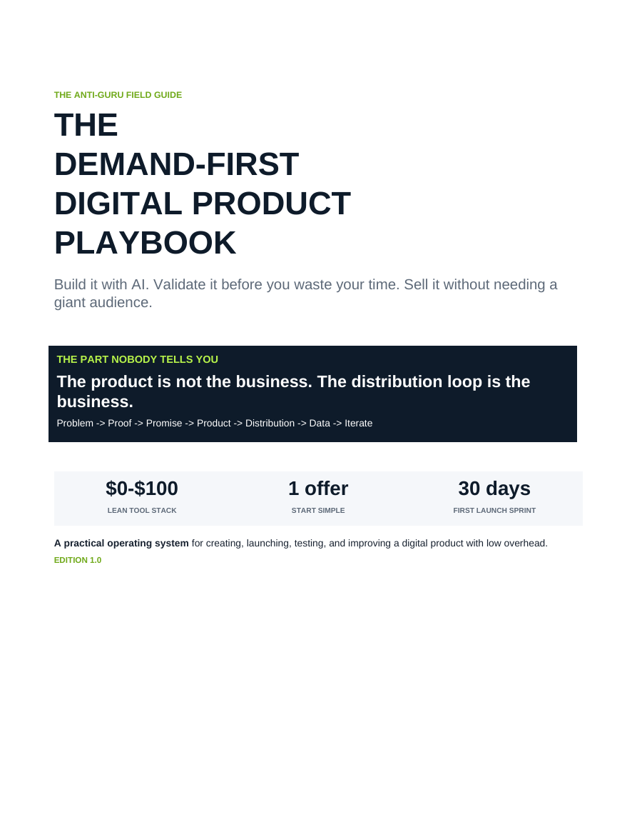 Cover of The Demand-First Digital Product Playbook