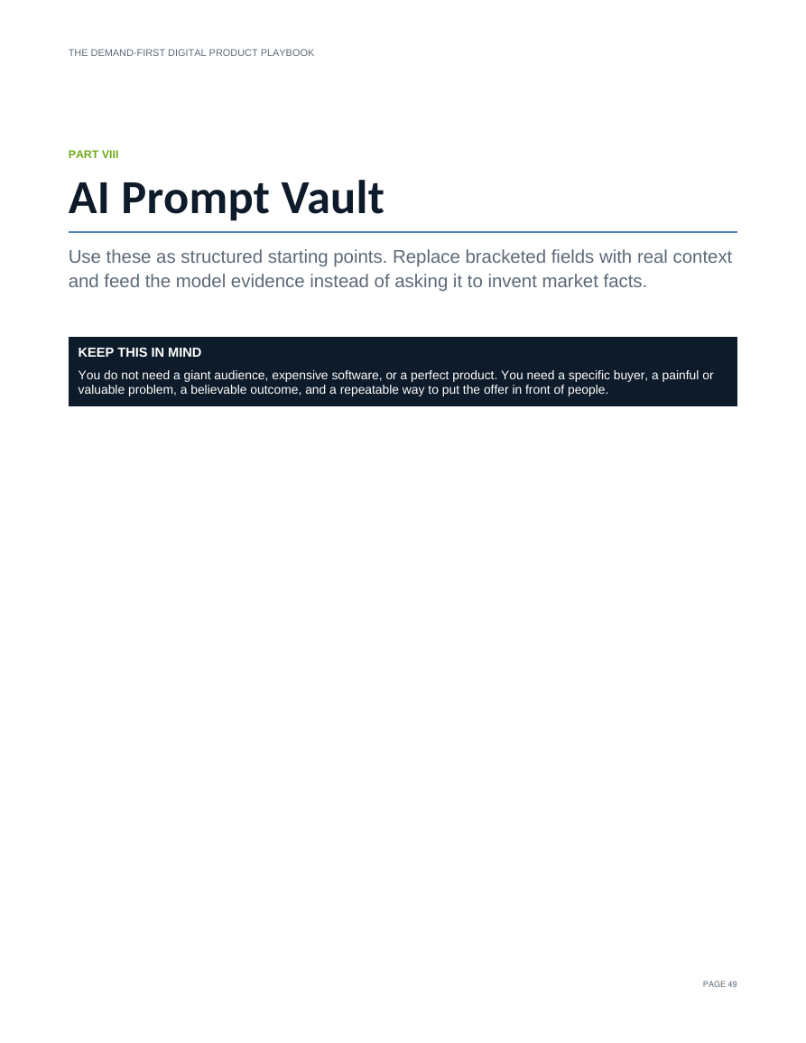 AI Prompt Vault sample page